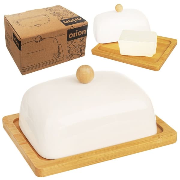 Hvid porcelænssmørretter WHITELINE