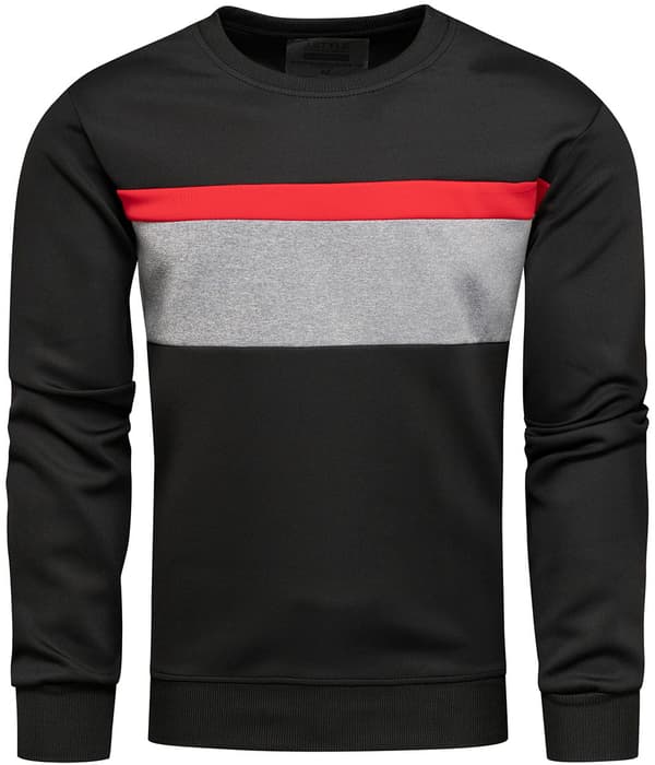Herr grå sweatshirt med ståkrage Recea XL