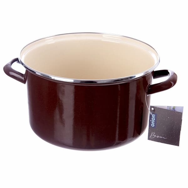 Emaljerad gryta brun 26 cm, 6,5 l