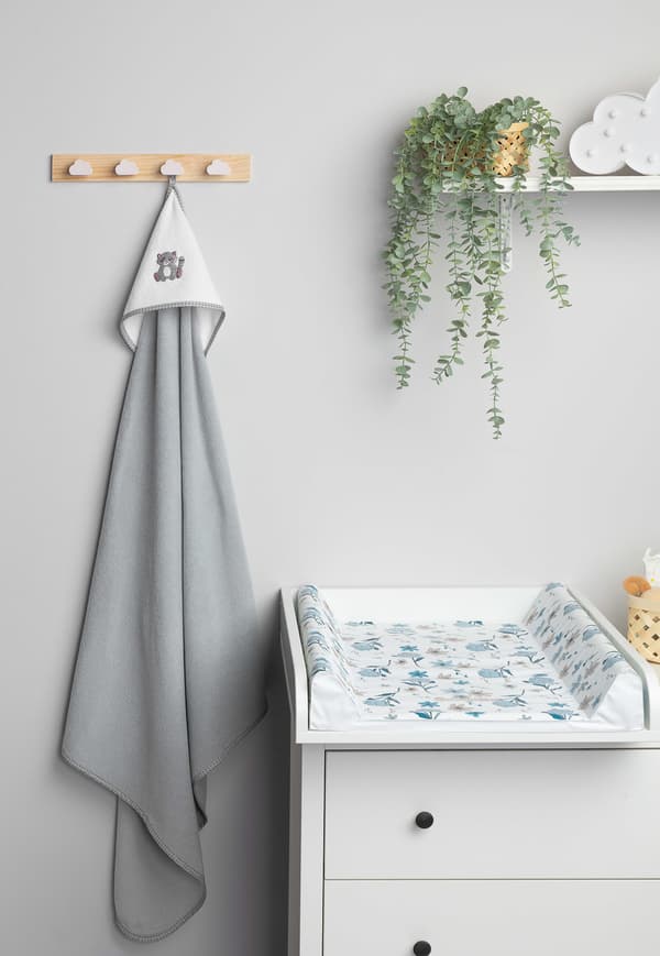 Frottéhandduk 100X100 tvättbjörnsgrå