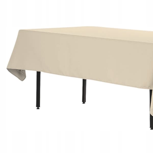 Fläckbeständig rektangulär bordsduk för bord polyester tjock 280x170cm champagne