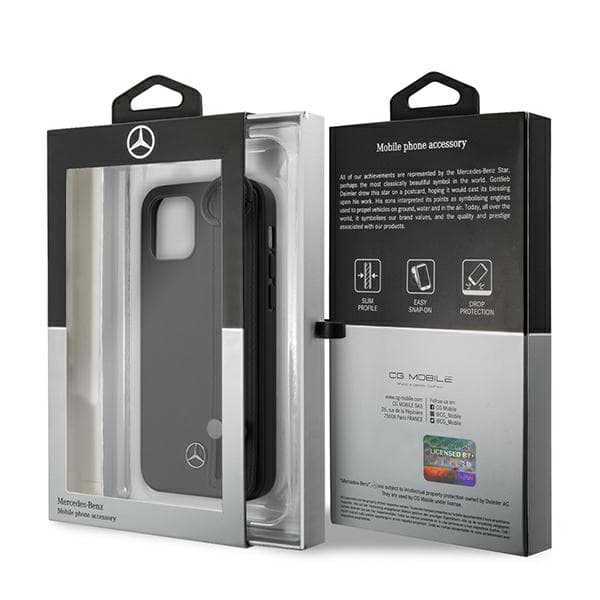 Mercedes MEHCP12SLSSBK iPhone 12 mini 5.4 sort/sort hårdt cover Strap Line