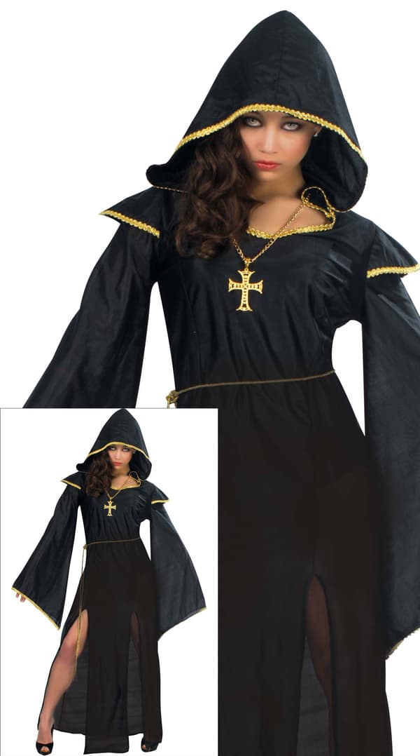 Kostume-outfit Mørk Præstinde Nonnebold L
