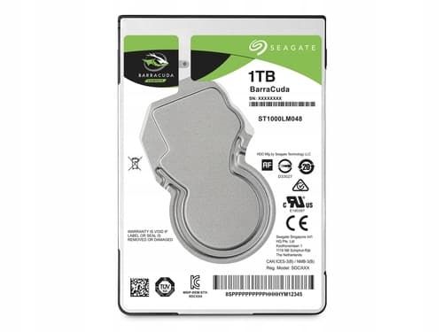 Seagate Barracuda 1TB SATA 2,5" hårddisk, 5400 varv/min, 128 MB
