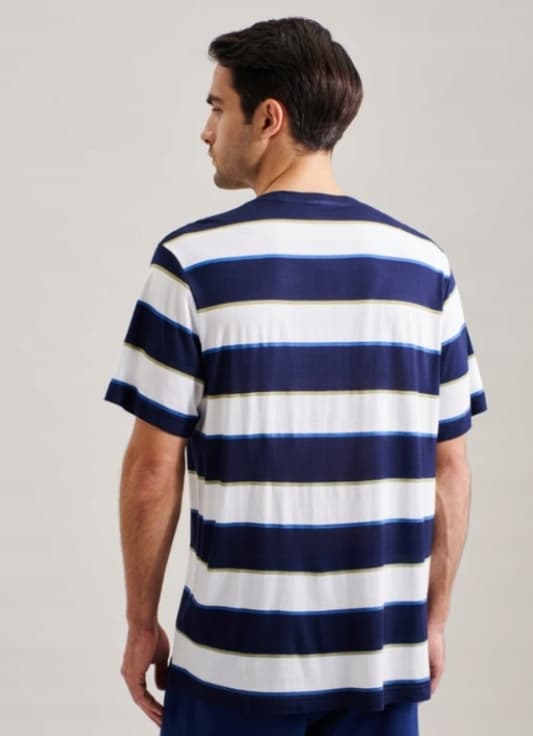 Seidensticker T-shirt OD pyjamas herrestriber M WŁE TXA