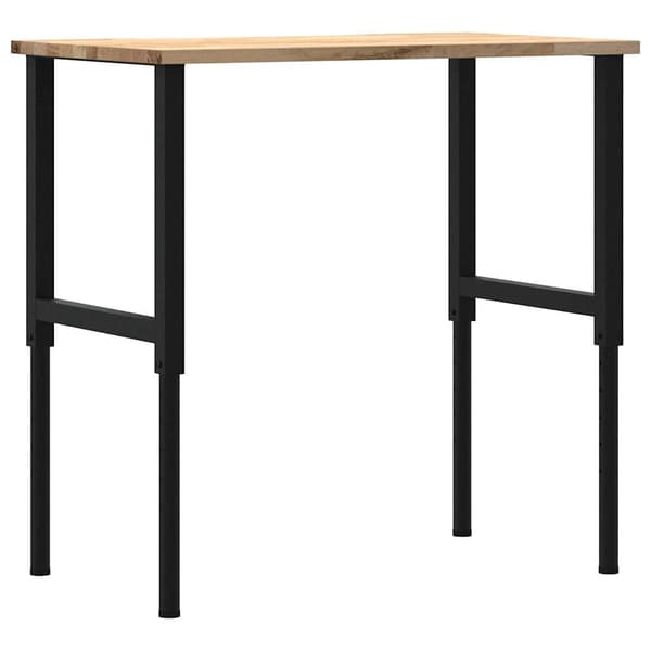 vidaXL arbejdsbord, 100x60x(71,5-98) cm, egetræ