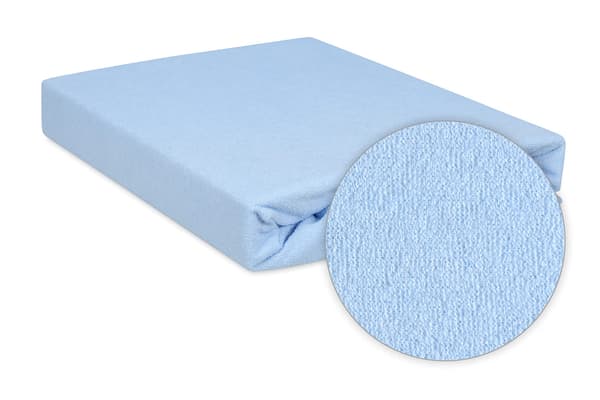 Frottélagen med elastik PREMIUM 70x140x10 Himmelblå