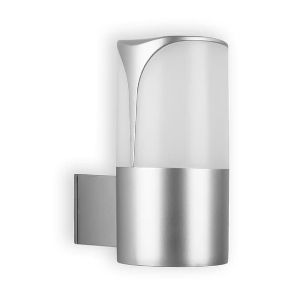 Udendørslampe, væglampe, facade, E27 IP44, sølv, have