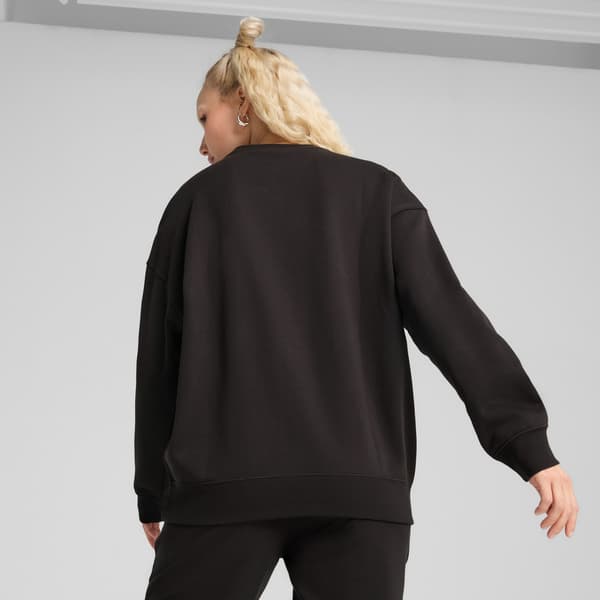 Puma ESS OVERSIZED CREW FL dame sweatshirt sort 68540001 r M