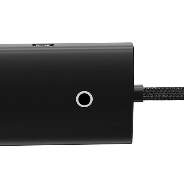 Baseus Lite Series 4-i-1 Hub USB-C til 4x USB 3.0 + USB-C, 25cm (sort)