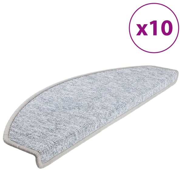 vidaXL Trappsteg, 10 st, 65x24x4 cm, ljusgrå