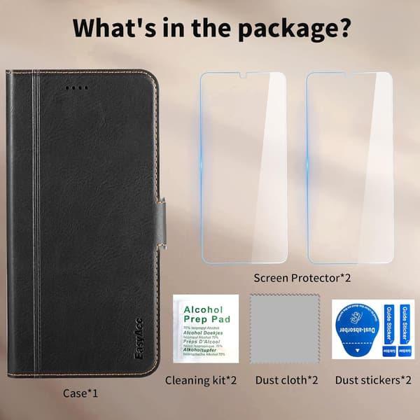 ETUI TIL SAMSUNG GALAXY S22 SORT LUKKET MED FLAP HOLDBART, SOLIDT