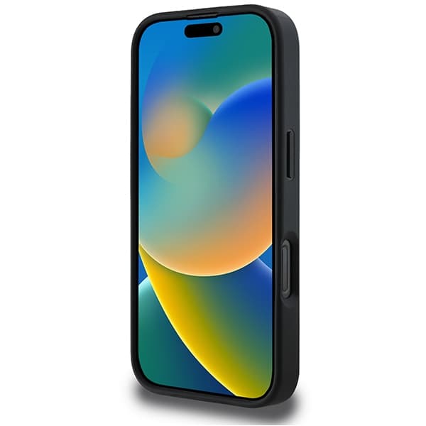 DKNY DKHCP16XPCPTSSK iPhone 16 Pro Max6,9 sort/sort hårdt cover med ternet mønster og trykte striber