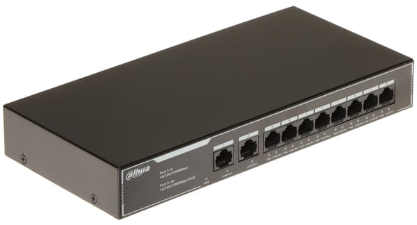 POE SWITCH SG1010LP 8-PORTAR, 8 PoE DAHUA