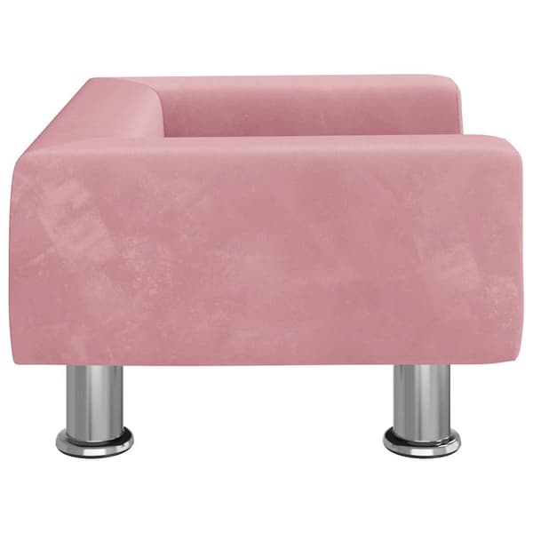 vidaXL Hundbädd, Rosa, 50x40x26,5 cm, Sammet