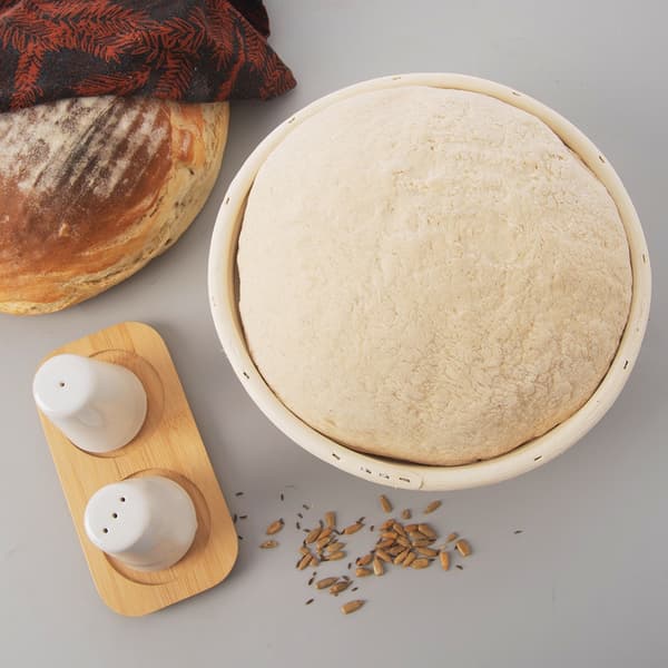 Hævekurv til brøddej, rattan, 1,5 kg / 25 cm