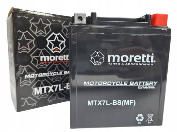 Moretti 12V AGM Gelbatteri MTX7L-BS Stærk kvalitet
