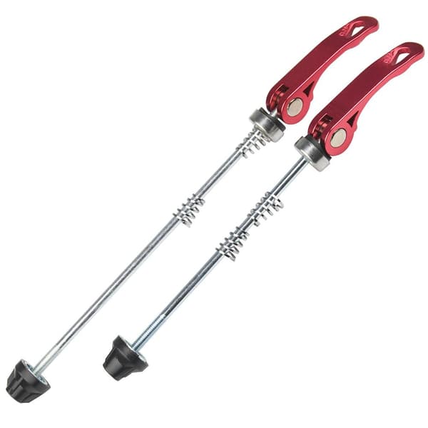 Snabbkoppling QR fram- och baknav set aluminium röd