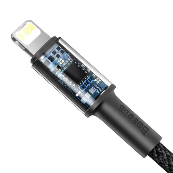 Baseus Højdensitetsflettet USB-C til Lightning-kabel, 20W, 5A, PD, 2m (sort)