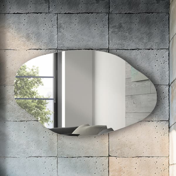 Spegel LED 75x50 cm Irreguljär Oval Form ARVEN