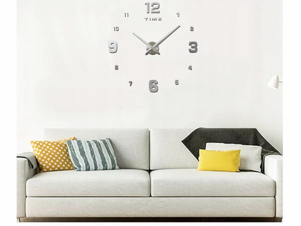 Väggklocka 27 silver 50 cm GAB_A