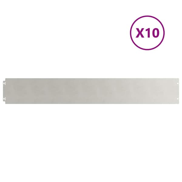 vidaXL græskant 10 stk. 15x103 cm rustfrit stål