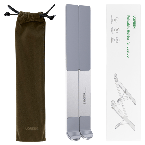 UGREEN LP451 Laptop Stand, 8-17'', foldbar (sølv)