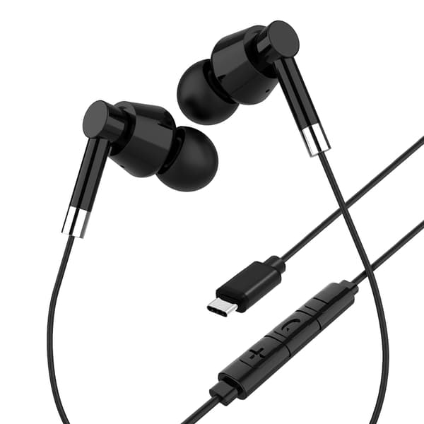 Ørepropper ALL USB-C - Ørepropper med mikrofon til smartphones/tablets med USB-C port Sort