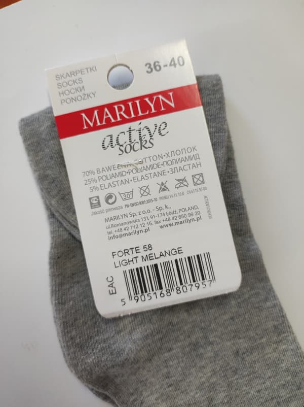 4-pack damsockor FORTE 58 MARILYN ljus melang