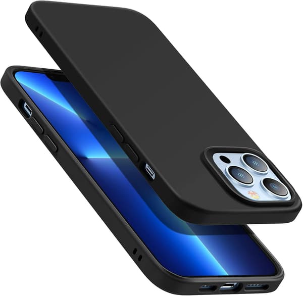 ETUI TIL APPLE IPHONE 13 PRO MAX 6,7" FORSTÆRKET SORT MAT BAGSIDER