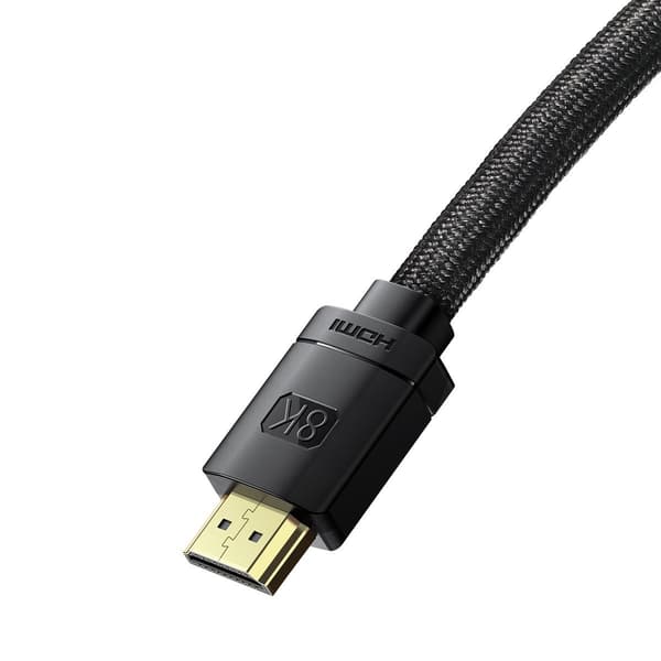 Baseus High Definition Series HDMI 2.1-kabel, 8K 60Hz, 3D, HDR, 48Gbps, 3m (sort)