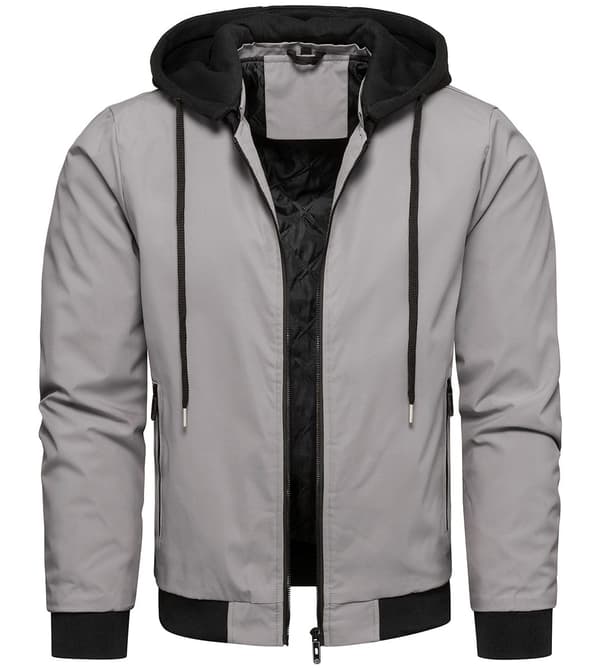 Herre baseball sweatshirt sort og hvid Recea XXL