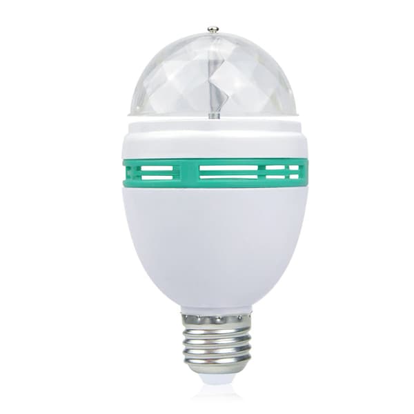 DISKOPÆRE ROTERENDE E27 RGB DISKOKUGLE