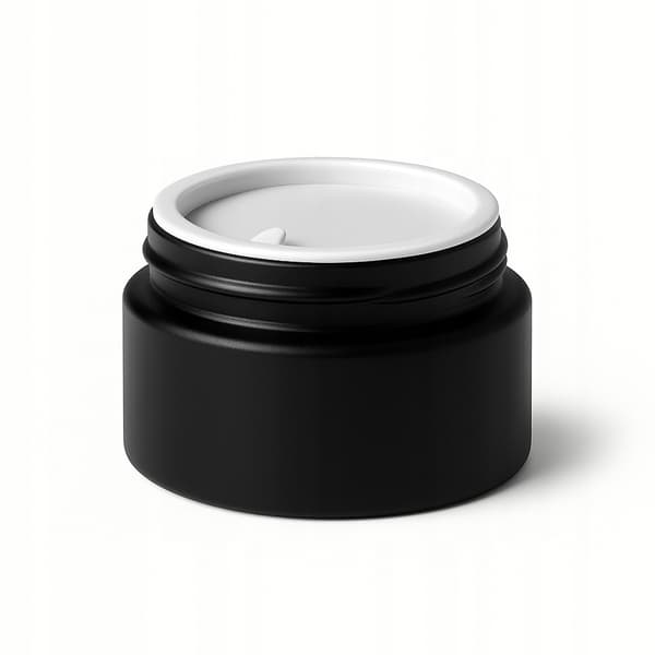 5x Glaskrukker SORT MATT 20g til Creme Balm Kosmetik Glaskrukke