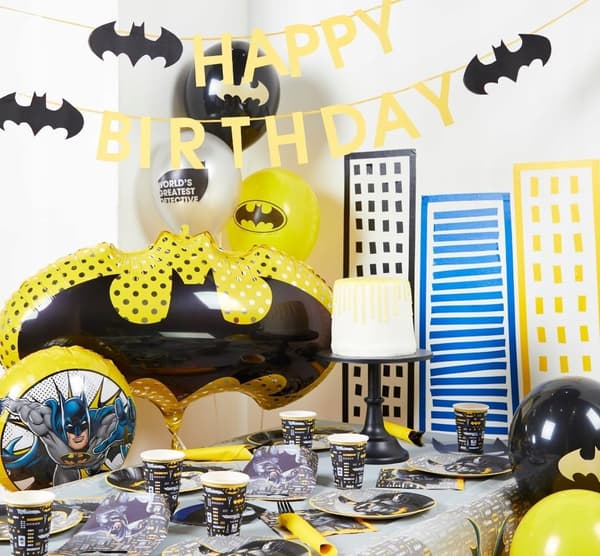 Fødselsdagskagelys BATMAN The Dark Knight DC Comics 4 stk.