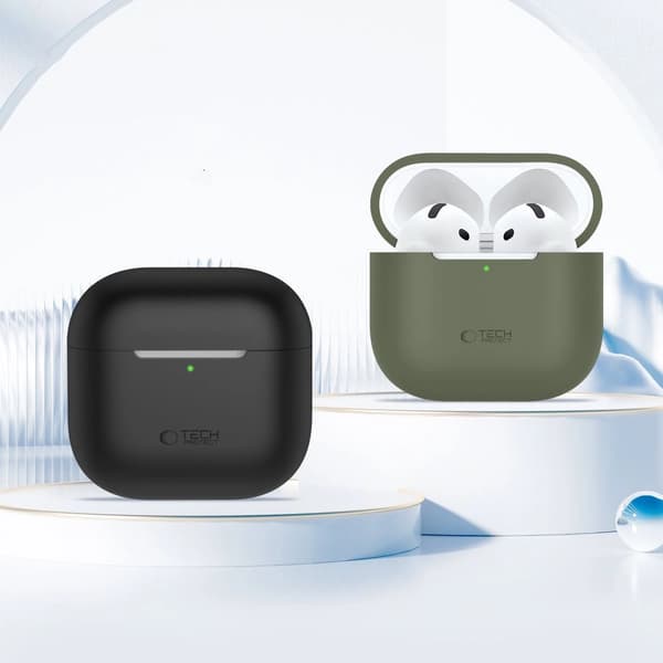 Tech-Protect Silikone Etui til Apple AirPods 4 - Sort