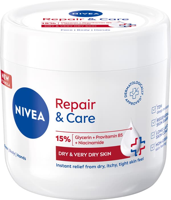 Nivea Repair & Care multifunktionell fuktighetskräm regenerering 400 ml