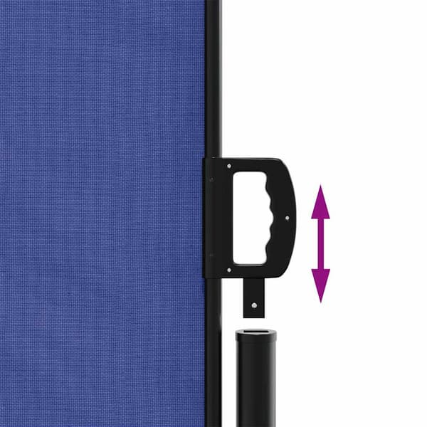 vidaXL Utdragbar sidomarkis blå 120 x 600 cm