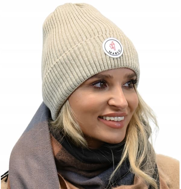 Fin klassisk beige vikbar keps med logotyp n1