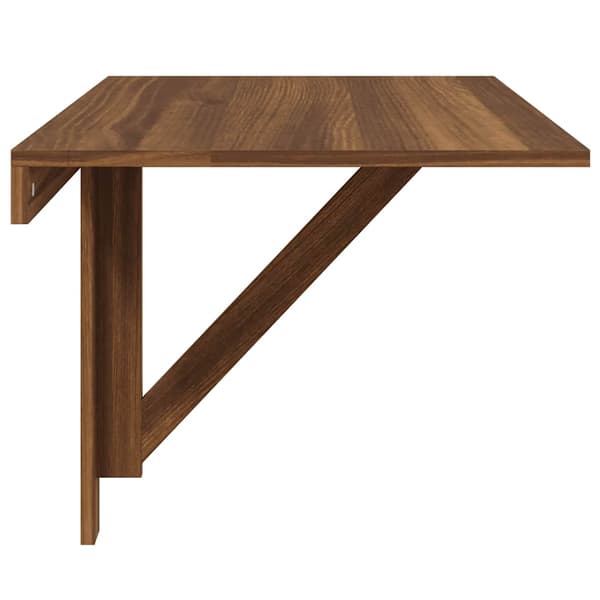 vidaXL Hopfällbart soffbord brun ek 100x60x56 cm