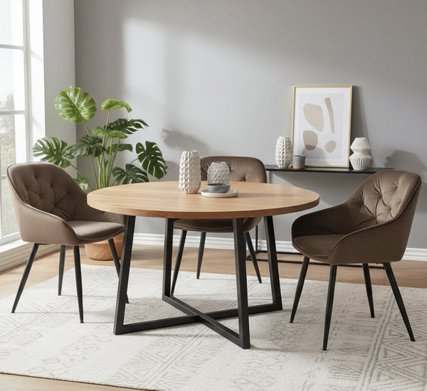 LOREN fløjlslænestol, brun