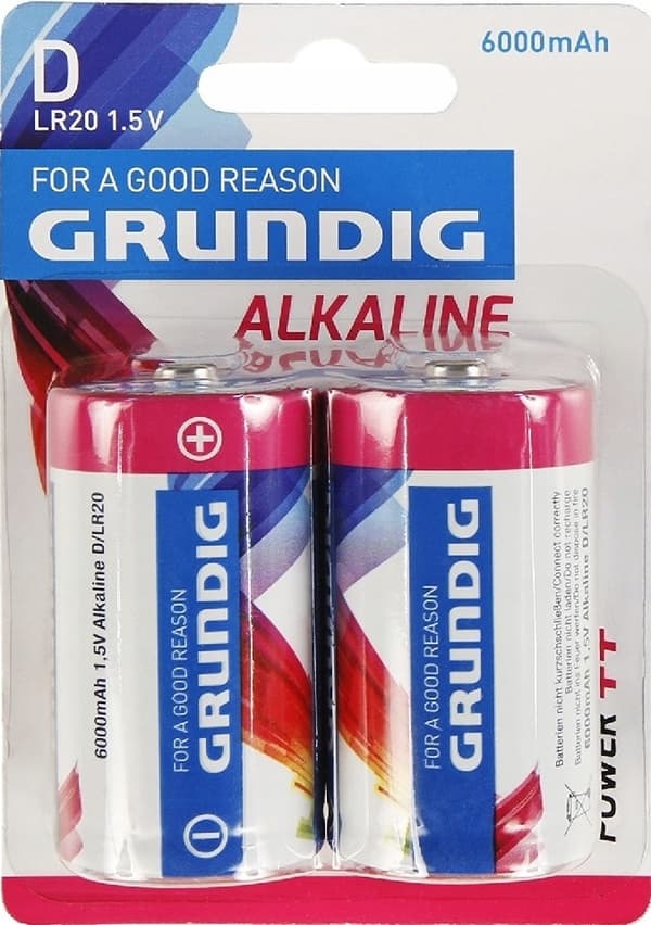 GRUNDIG alkaliparistot (LR20) 2 kpl/bl