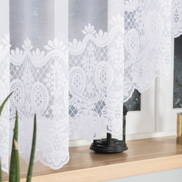 Färdig jacquardgardin DARIA 400x160cm vit