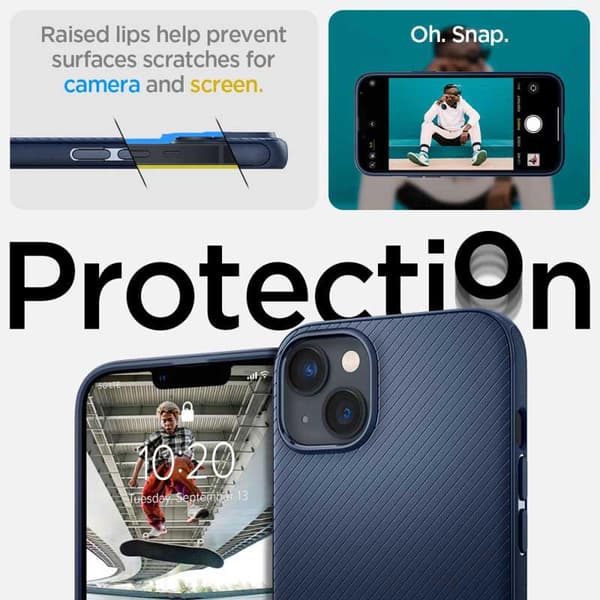 Spigen Mag Armor - Skal till iPhone 15 Plus / iPhone 14 Plus (Marinblå)