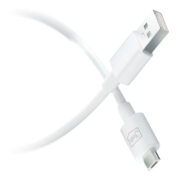 Tillbehör - 3mk Hyperkabel A till Micro 1,2m 5V 2,4A Vit