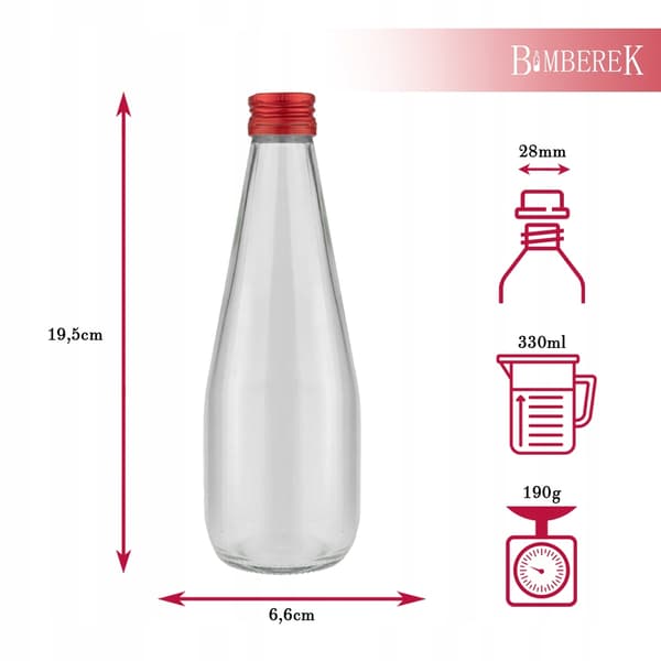 50x GLASFLASKOR 330 ml + KORK FÖR JUICE SIRAP JUICE