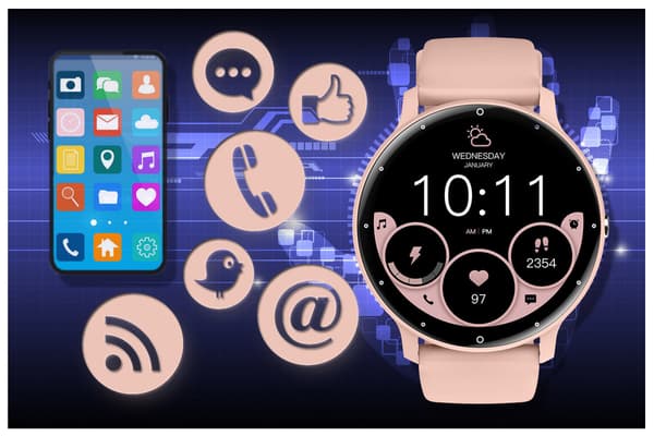 SMARTKLOCKA UNISEX GRAVITY GT1-5 PRO - BLUETOOTH-SAMTAL, EXTRA ARMBAND (sg027e)