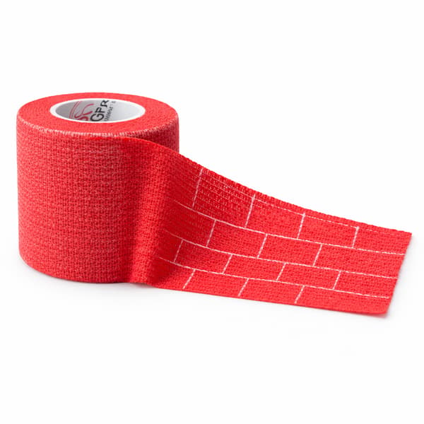 Elastinen itsekiinnittyvä koheesiivinen punainen side 7,5 cm x 4,5m