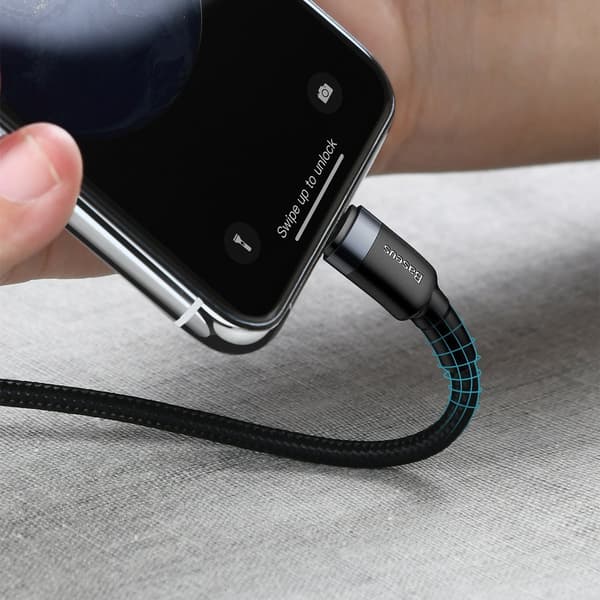 Baseus Cafule USB-C till Lightning PD-kabel, 18W, 1m (svart-grå)