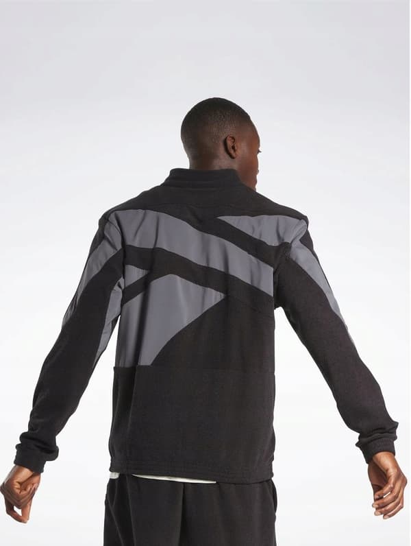 REEBOK SORT LANGERMET LYNLÅSSWEATSHIRT HERRE M 0A7C2_A* BAGGRUNDE